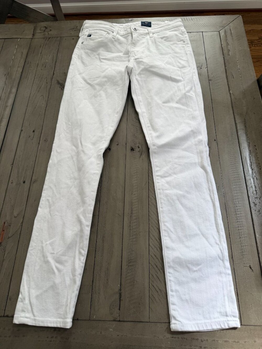 AG The Prima Ankle White Jeans Size 26